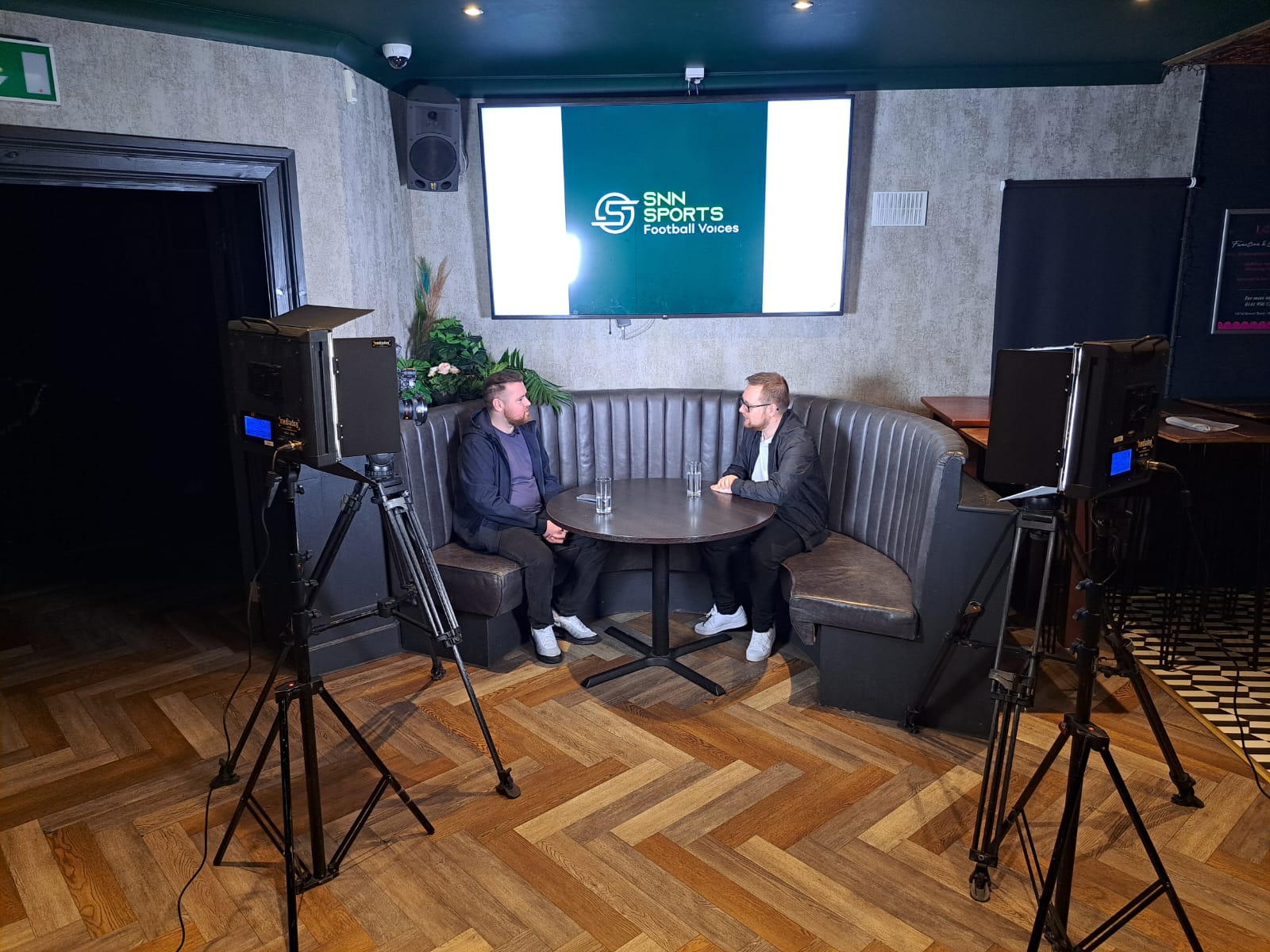 SNN Sports Football Voices filming set-up